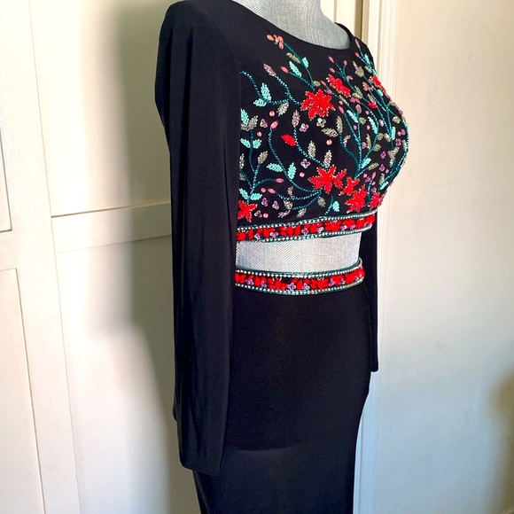 ROYAL QUEEN COLLECTION 🖤BLACK🖤 BEADED SPECIAL OCCASION 2PC DRESS SIZE 4🌟NWT🌟 - Picture 10 of 16